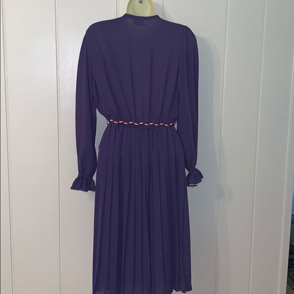 Vtg 60s/70s Lady Carol purple chiffon dress - Picture 4 of 8